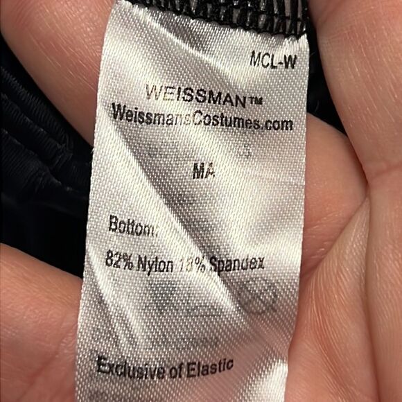 Dance Costume Woman's Size Medium Adult Weissman Black Red Stars Hip Hop Pageant - Picture 14 of 15